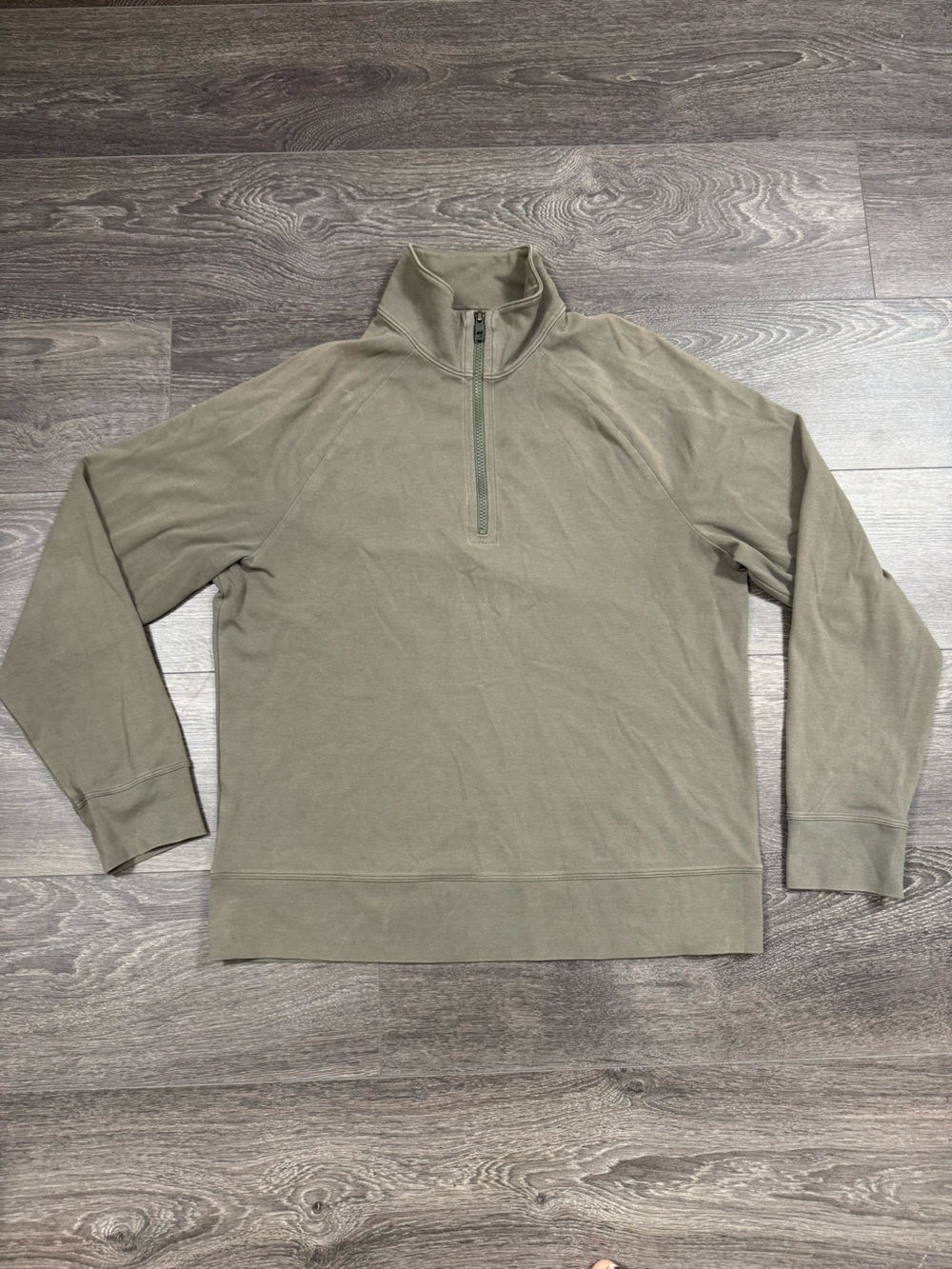Lululemon Olive Green Quarter Zip Pullover Size Medium Estimated